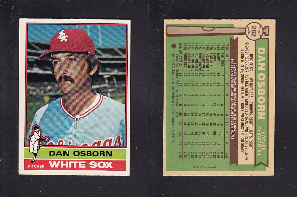 1976 O-PEE-CHEE BASEBALL CARD #282 D. OSBORN photo 1976 O-PEE-CHEE BASEBALL CARD #282 D. OSBORN photo