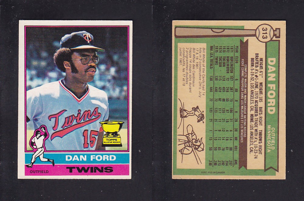 1976 O-PEE-CHEE BASEBALL CARD #313 D. FORD photo