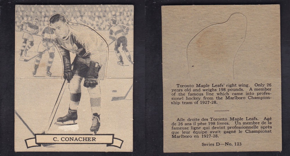 1936-37 O-PEE-CHEE HOCKEY CARD SER. D #123 C. CONACHER photo 1936-37 O-PEE-CHEE HOCKEY CARD SER. D #123 C. CONACHER photo