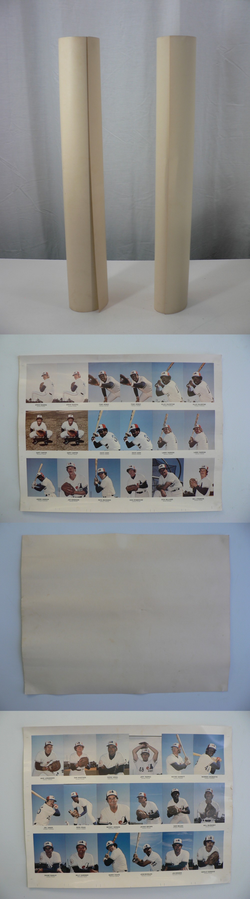 1970'S MONTREAL EXPOS UNCUT SHEET POST CARD COLLECTION OF 2 photo 1970'S MONTREAL EXPOS UNCUT SHEET POST CARD COLLECTION OF 2 photo