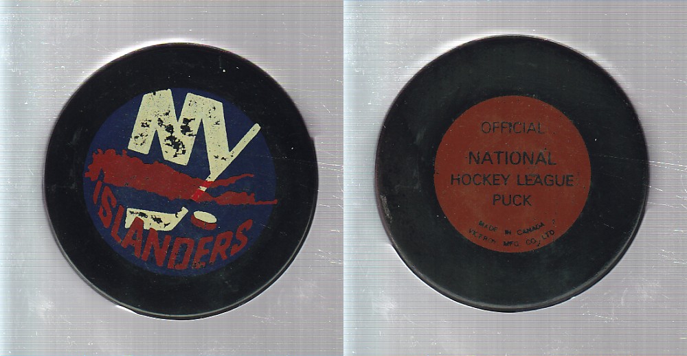 1980-83 VICEROY V4 NY ISLANDERS GAME PUCK photo 1980-83 VICEROY V4 NY ISLANDERS GAME PUCK photo