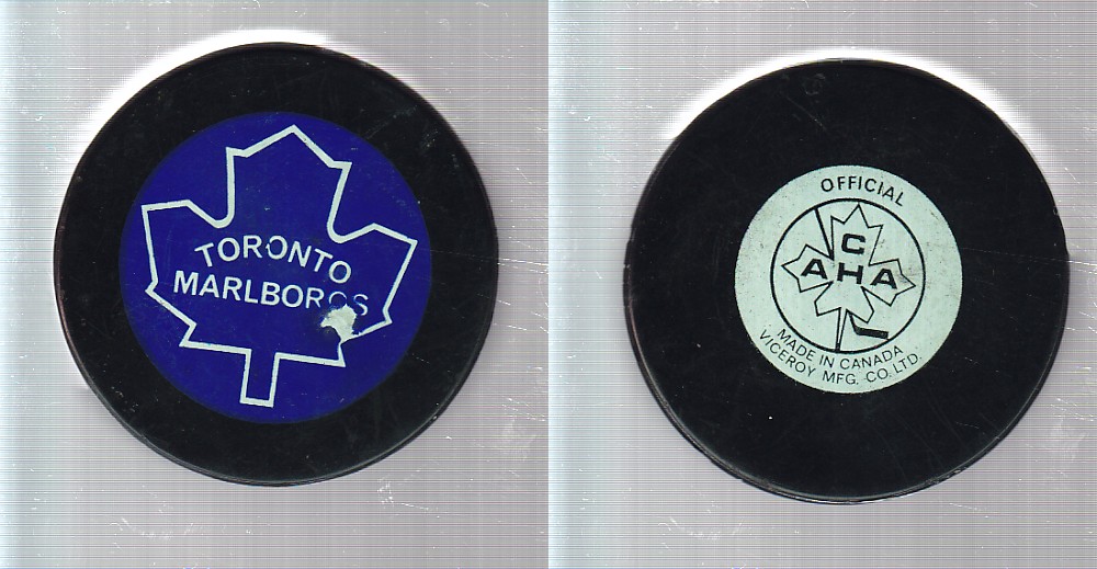 1975-80 VICEROY V2 TORONTO MALBOROS GAME PUCK photo 1975-80 VICEROY V2 TORONTO MALBOROS GAME PUCK photo