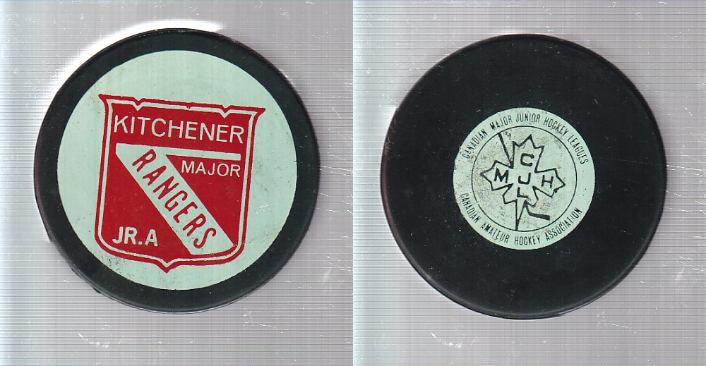 1974-80 VICEROY V3 KITCHENER RANGERS GAME PUCK photo