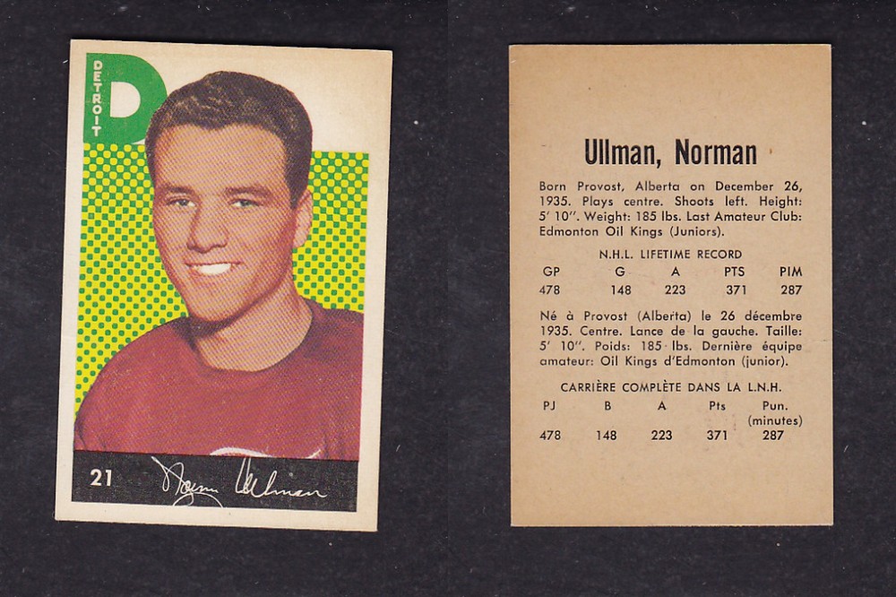 1962-63 PARKHURST HOCKEY CARD #21 N. ULLMAN photo 1962-63 PARKHURST HOCKEY CARD #21 N. ULLMAN photo