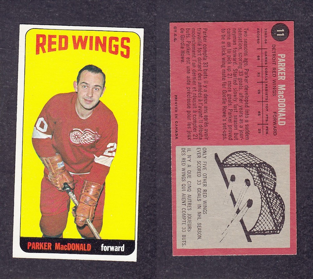1964-65 TOPPS HOCKEY CARD #11 P. MacDONALD photo 1964-65 TOPPS HOCKEY CARD #11 P. MacDONALD photo