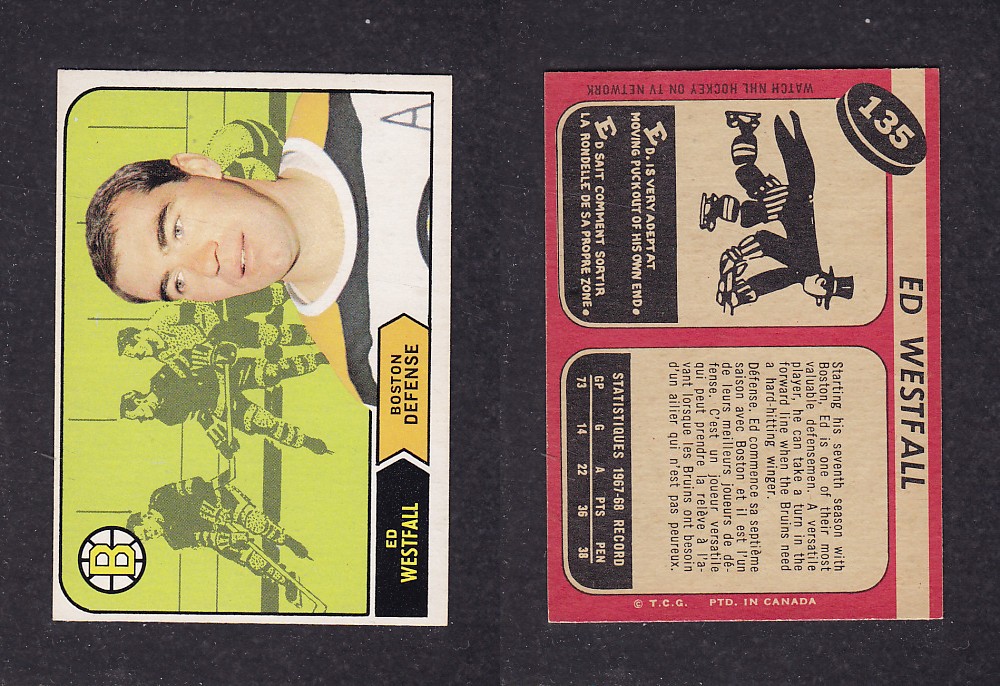 1968-69 O-PEE-CHEE HOCKEY CARD #135 E. WESTFALL photo 1968-69 O-PEE-CHEE HOCKEY CARD #135 E. WESTFALL photo