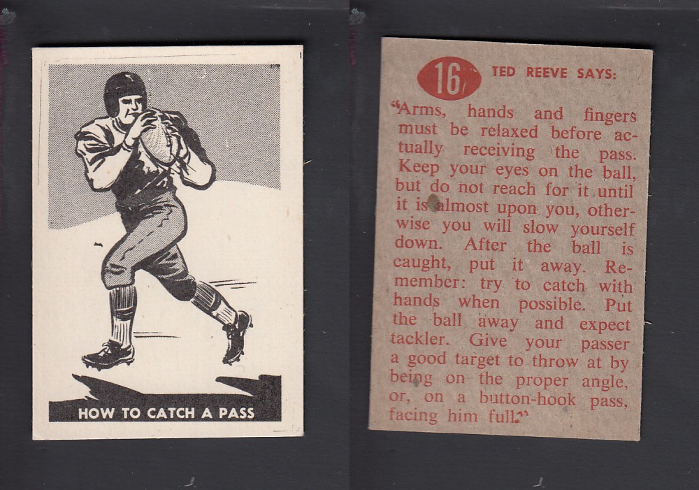 1952 CFL PARKHURST FOOTBALL CARD #16 HOW TO CATCH A PASS photo 1952 CFL PARKHURST FOOTBALL CARD #16 HOW TO CATCH A PASS photo