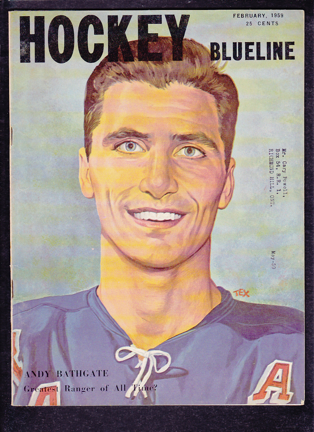 1959 HOCKEY BLUELINE FULL MAGAZINE photo 1959 HOCKEY BLUELINE FULL MAGAZINE photo