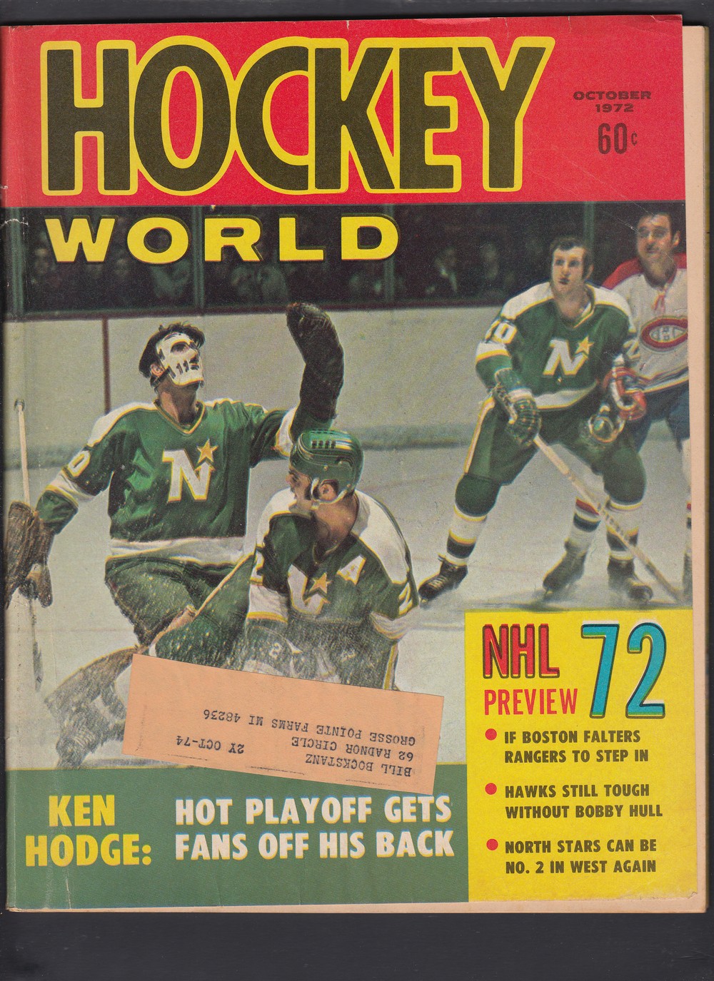 1972 HOCKEY WORLD FULL MAGAZINE photo 1972 HOCKEY WORLD FULL MAGAZINE photo