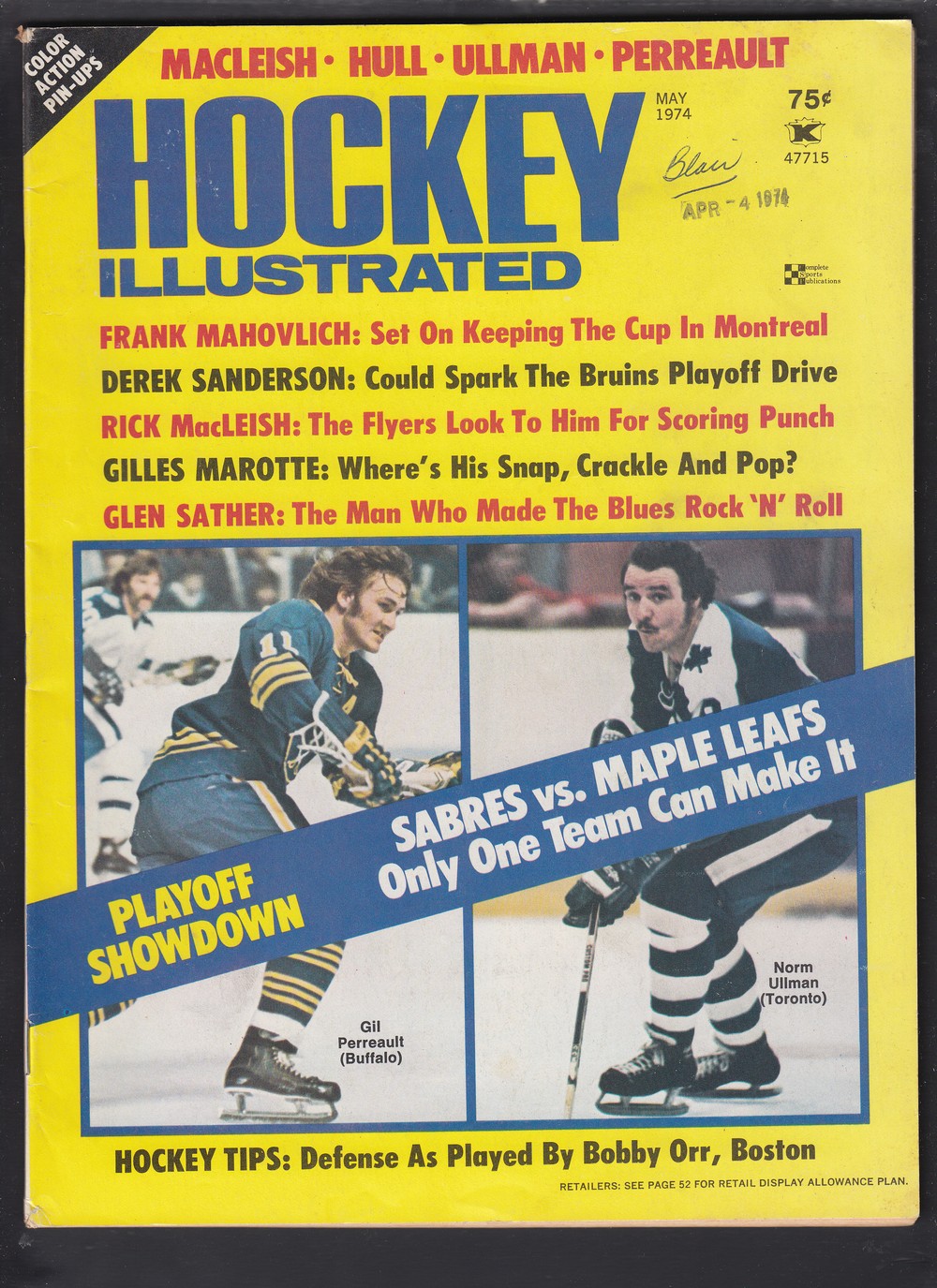 1974 HOCKEY ILLUSTRATED FULL MAGAZINE photo