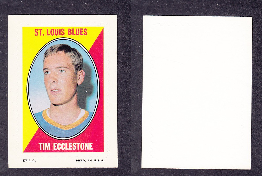 1970-71 O-PEE-CHEE STICKER STAMPS T. ECCLESTONE photo