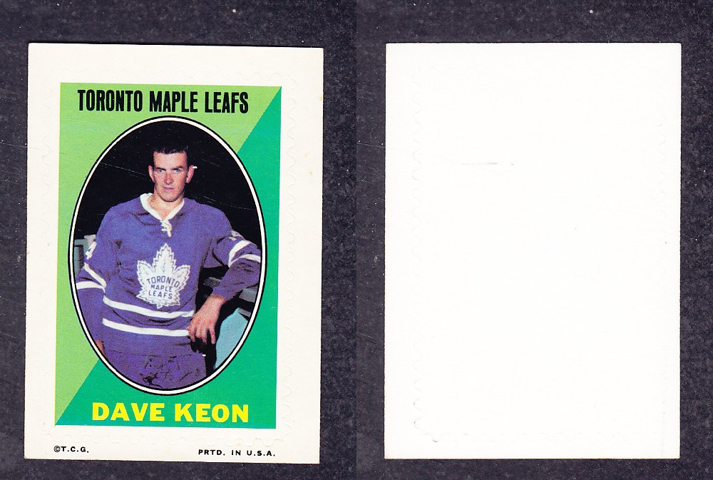 1970-71 O-PEE-CHEE STICKER STAMPS D. KEON photo 1970-71 O-PEE-CHEE STICKER STAMPS D. KEON photo