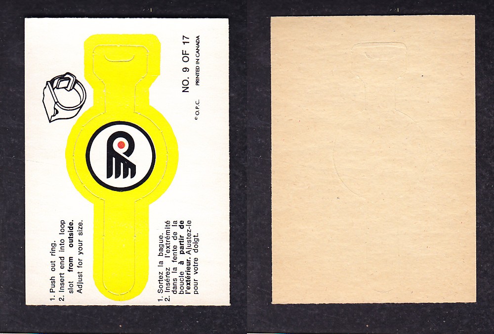 1973-74 O-PEE-CHEE TEAM RINGS #9 PHILAGELPHIA FLYERS photo 1973-74 O-PEE-CHEE TEAM RINGS #9 PHILAGELPHIA FLYERS photo