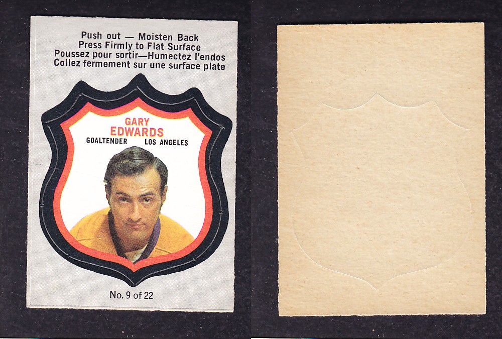 1972-73 O-PEE-CHEE PLAYER CRESTS #9 G. EDWARDS photo