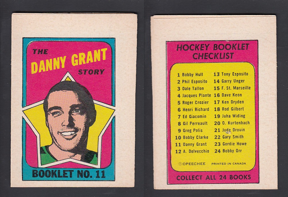 1971-72 O-PEE-CHEE STORY BOOKLET ENGLISH #11 D. GRANT photo