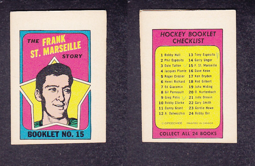 1971-72 O-PEE-CHEE STORY BOOKLET ENGLISH #15 F. ST. MARSEILLE photo