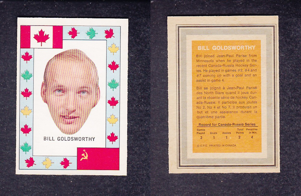 1972 O-PEE-CHEE TEAM CANADA B. GOLDWORTHY photo