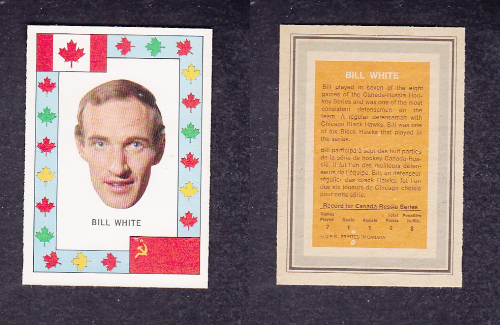 1972 O-PEE-CHEE TEAM CANADA B. WHITE photo
