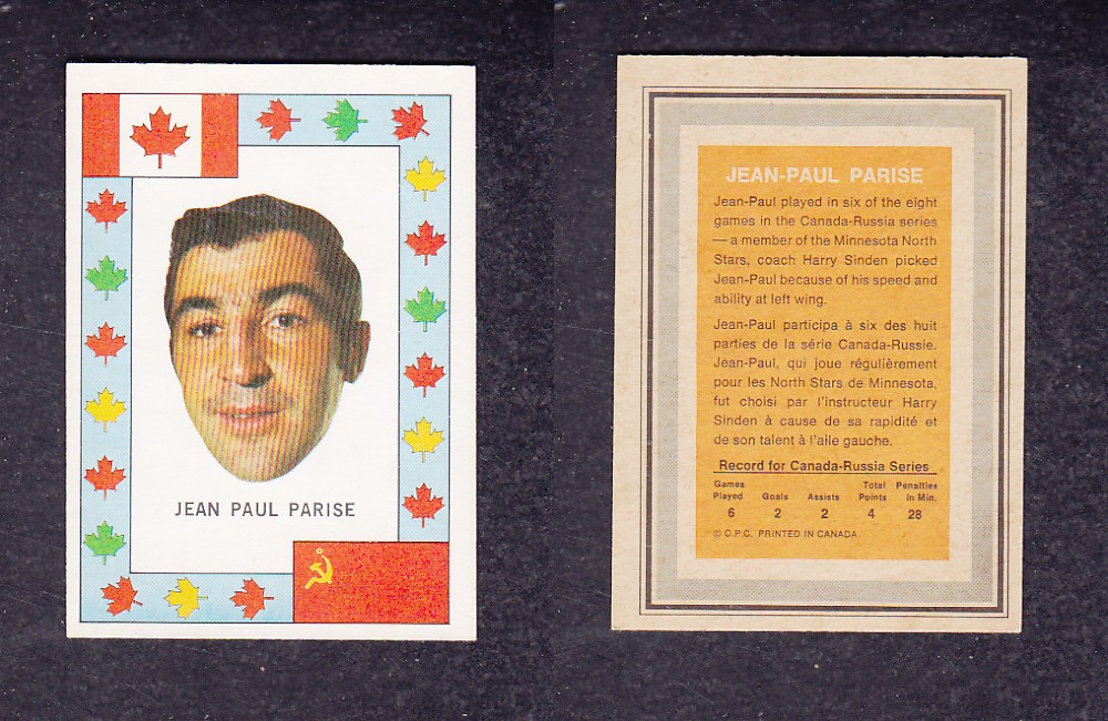 1972 O-PEE-CHEE TEAM CANADA J-P PARISE photo