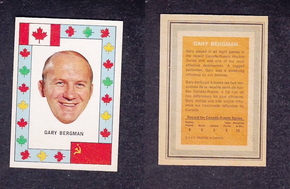 1972 O-PEE-CHEE TEAM CANADA G. BERGMAN photo