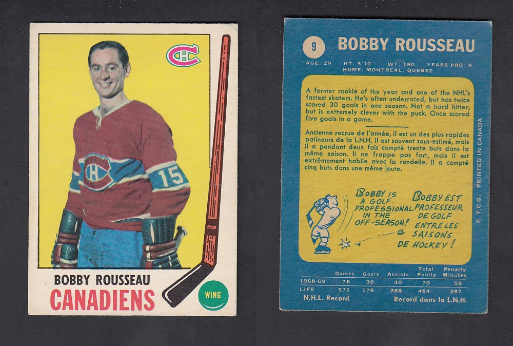 1969-70 O-PEE-CHEE HOCKEY CARD #9 B. ROUSSEAU photo