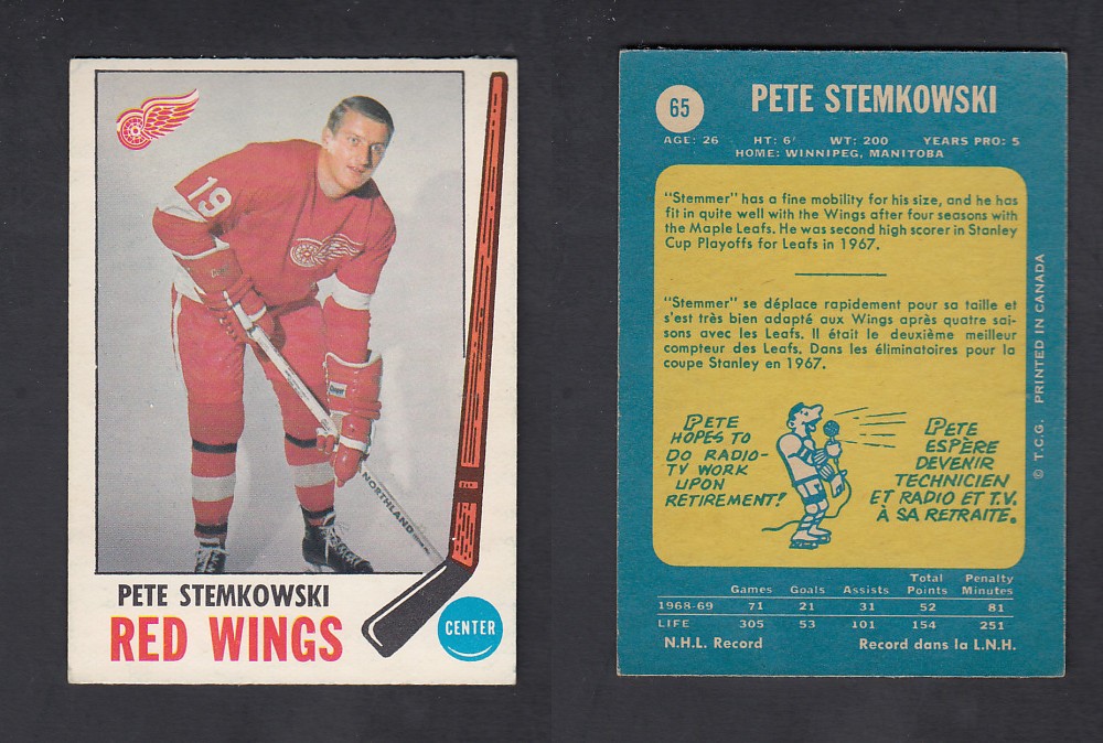 1969-70 O-PEE-CHEE HOCKEY CARD #65 P. STEMKOWSKI photo 1969-70 O-PEE-CHEE HOCKEY CARD #65 P. STEMKOWSKI photo