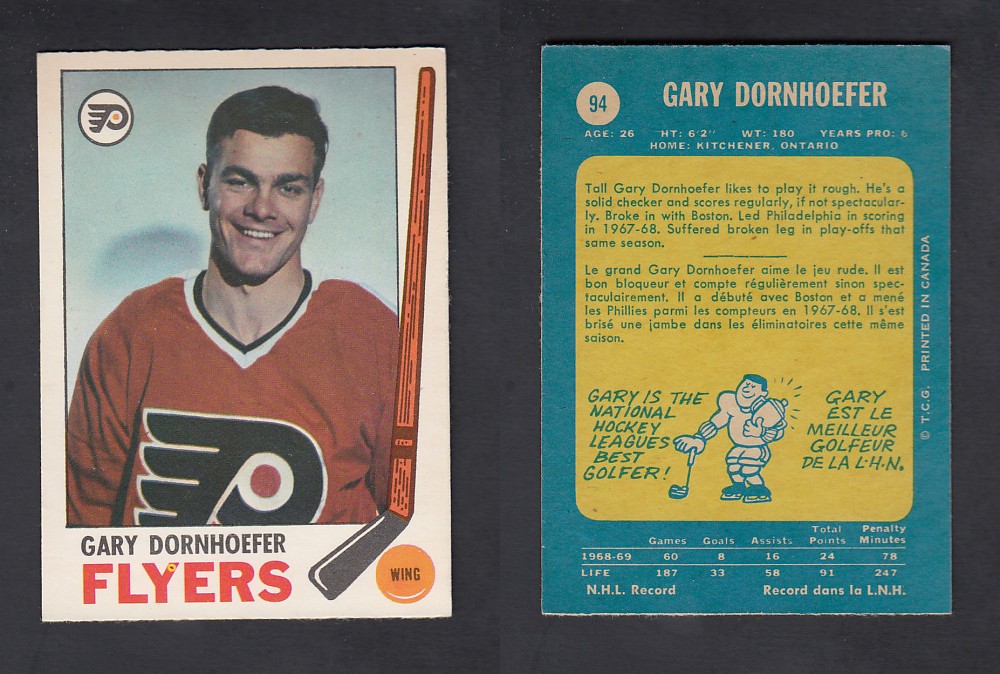 1969-70 O-PEE-CHEE HOCKEY CARD #94 G. DORNHOEFER photo 1969-70 O-PEE-CHEE HOCKEY CARD #94 G. DORNHOEFER photo