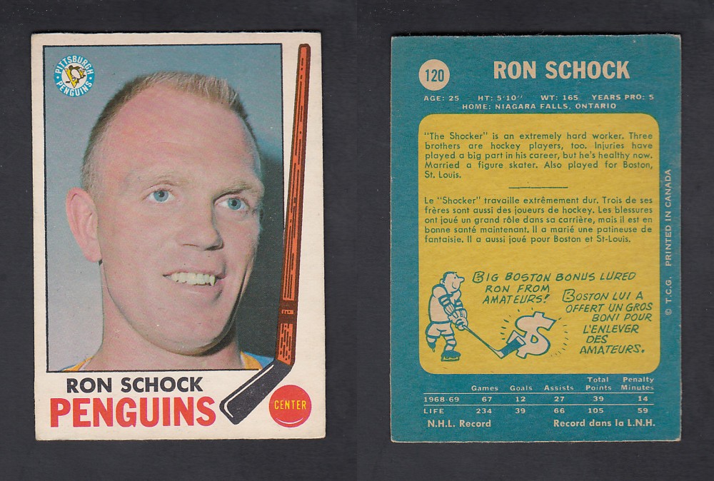 1969-70 O-PEE-CHEE HOCKEY CARD #120 R. SHOCK photo 1969-70 O-PEE-CHEE HOCKEY CARD #120 R. SHOCK photo