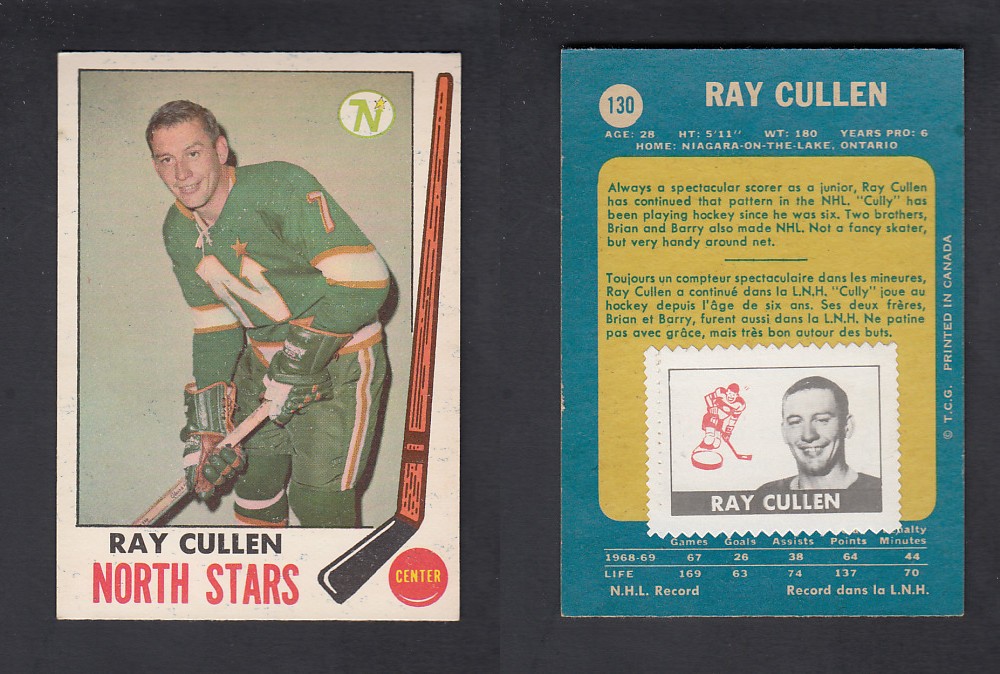 1969-70 O-PEE-CHEE HOCKEY CARD #130 R. CULLEN photo 1969-70 O-PEE-CHEE HOCKEY CARD #130 R. CULLEN photo