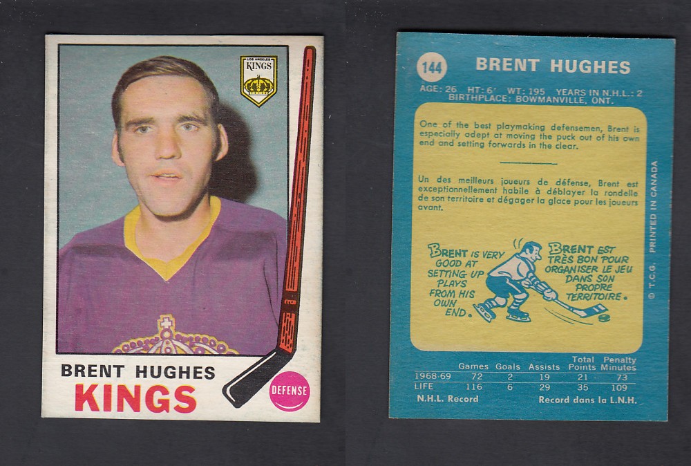 1969-70 O-PEE-CHEE HOCKEY CARD #144 B. HUGHES photo 1969-70 O-PEE-CHEE HOCKEY CARD #144 B. HUGHES photo
