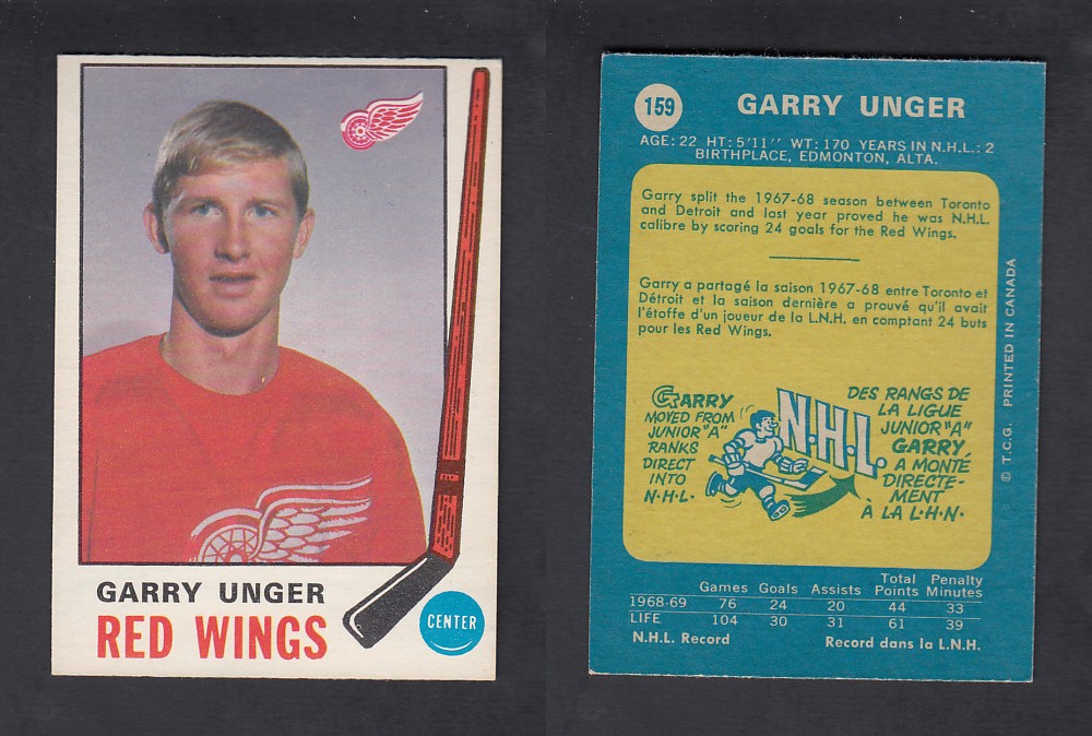 1969-70 O-PEE-CHEE HOCKEY CARD #159 G. UNGER photo
