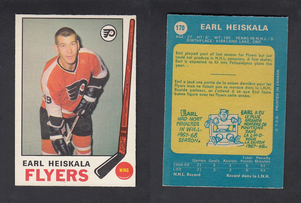 1969-70 O-PEE-CHEE HOCKEY CARD #170 E. HEISKALA photo 1969-70 O-PEE-CHEE HOCKEY CARD #170 E. HEISKALA photo