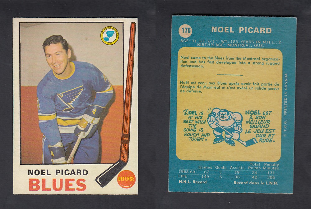 1969-70 O-PEE-CHEE HOCKEY CARD #175 N. PICARD photo 1969-70 O-PEE-CHEE HOCKEY CARD #175 N. PICARD photo