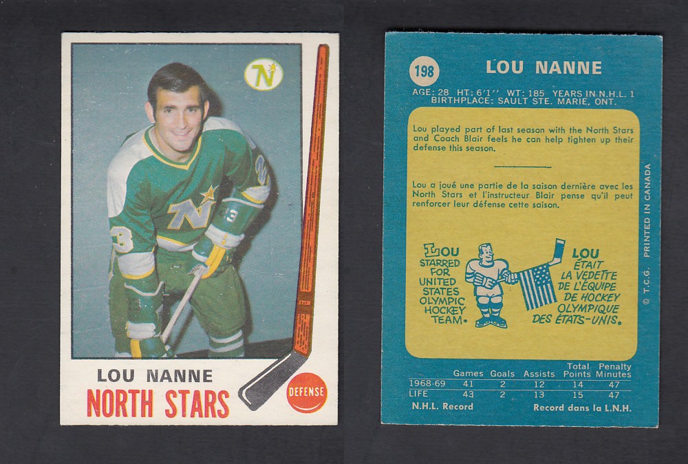 1969-70 O-PEE-CHEE HOCKEY CARD #198 L. NAMNE photo