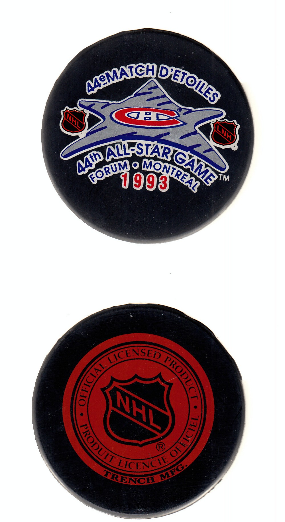 1993-94 CZECHOSLOVAKIA MONTREAL ALL-STAR GAME PUCK photo 1993-94 CZECHOSLOVAKIA MONTREAL ALL-STAR GAME PUCK photo