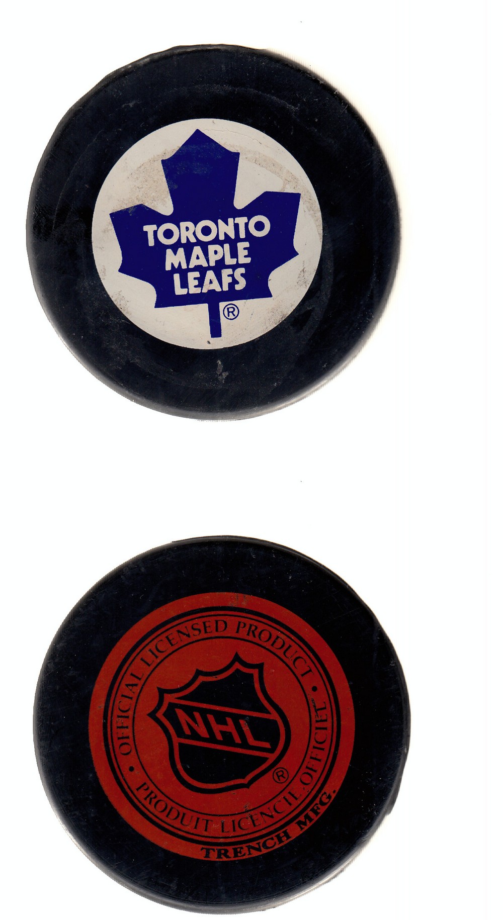 1994-95 SLOVAKIA TORONTO MAPLE LEAFS PUCK photo 1994-95 SLOVAKIA TORONTO MAPLE LEAFS PUCK photo