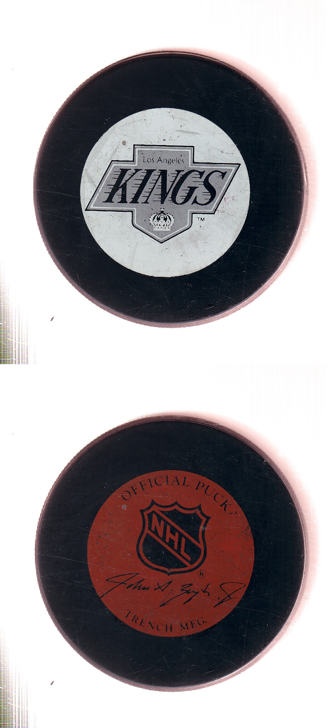 1985-92 GTO (NO OFFICIAL) LOS ANGELES KINGS GAME PUCK photo 1985-92 GTO (NO OFFICIAL) LOS ANGELES KINGS GAME PUCK photo