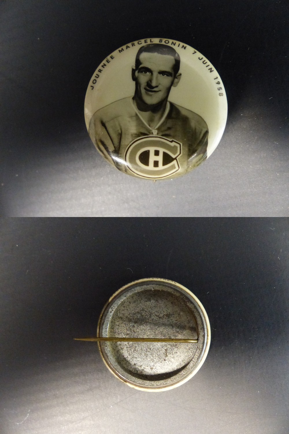 1958 MONTREAL CANADIEN M. BONIN PIN photo 1958 MONTREAL CANADIEN M. BONIN PIN photo