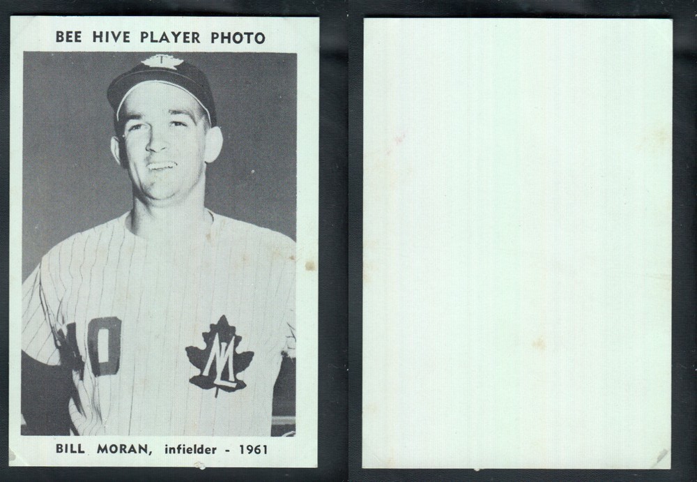 1961 BEEHIVE TORONTO MAPLE LEAFS BASEBALL CARD B. MORAN photo 1961 BEEHIVE TORONTO MAPLE LEAFS BASEBALL CARD B. MORAN photo