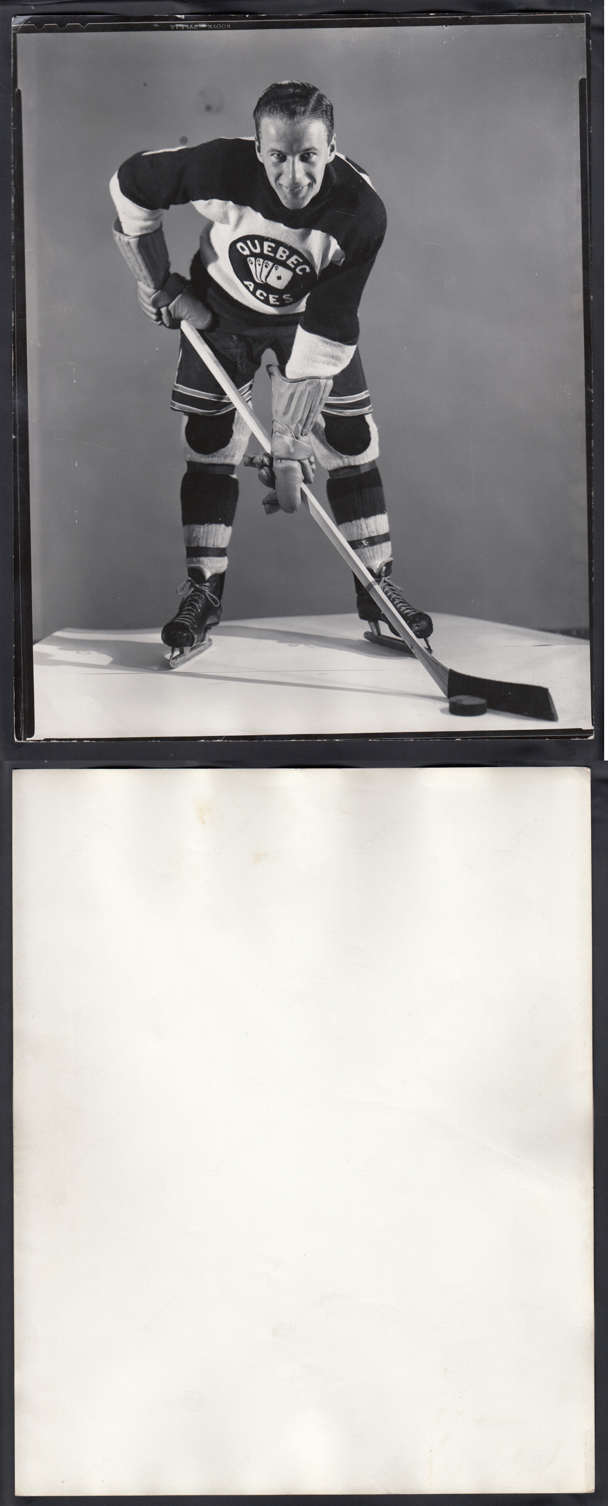 1940'S QUEBEC ACES UNKNOWN PLAYER PHOTO photo 1940'S QUEBEC ACES UNKNOWN PLAYER PHOTO photo