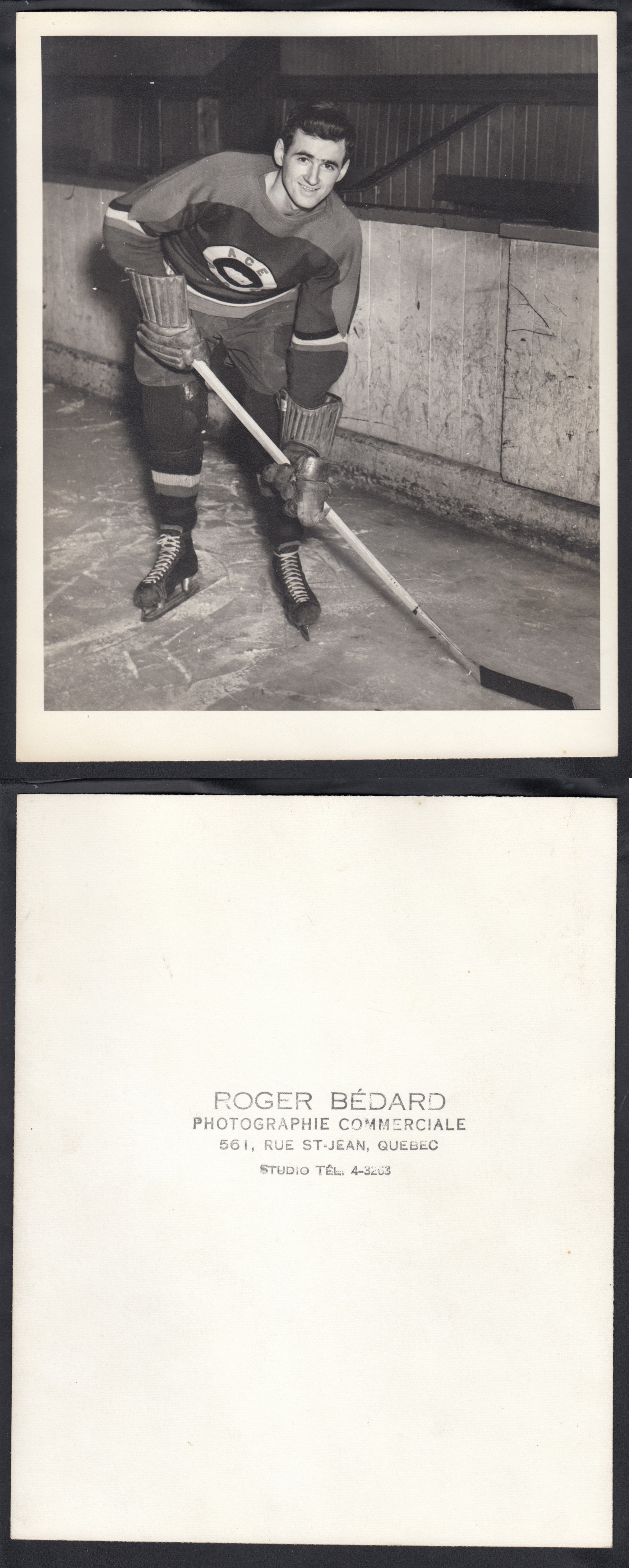1940'S QUEBEC ACES UNKNOWN PLAYER PHOTO photo 1940'S QUEBEC ACES UNKNOWN PLAYER PHOTO photo