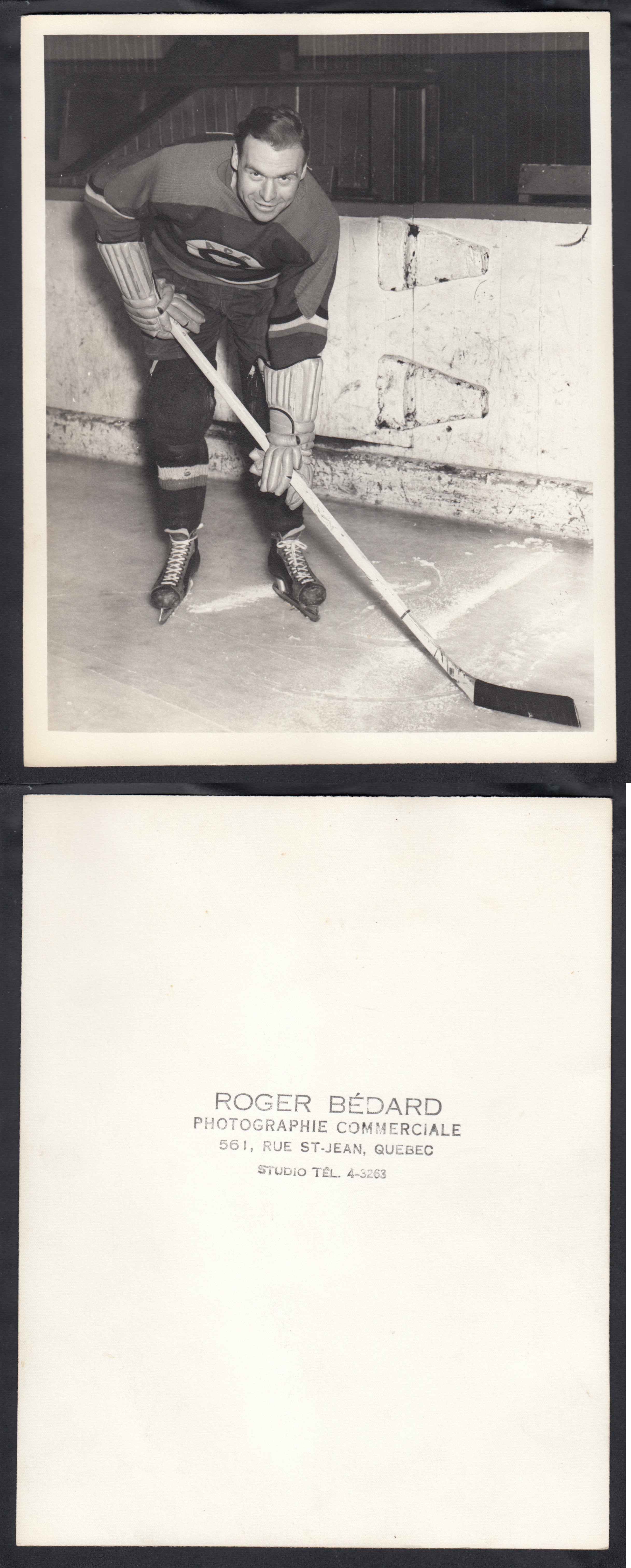 1940'S QUEBEC ACES UNKNOWN PLAYER PHOTO photo 1940'S QUEBEC ACES UNKNOWN PLAYER PHOTO photo