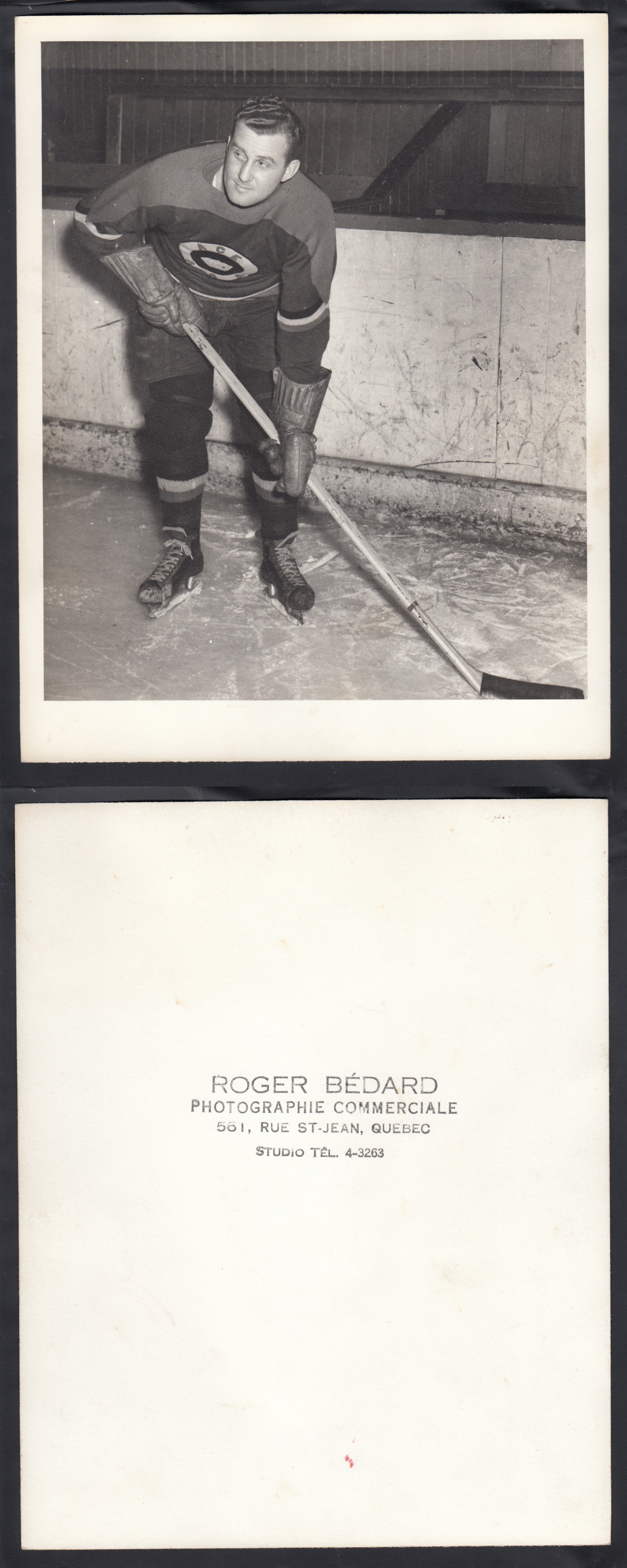 1940'S QUEBEC ACES UNKNOWN PLAYER PHOTO photo 1940'S QUEBEC ACES UNKNOWN PLAYER PHOTO photo