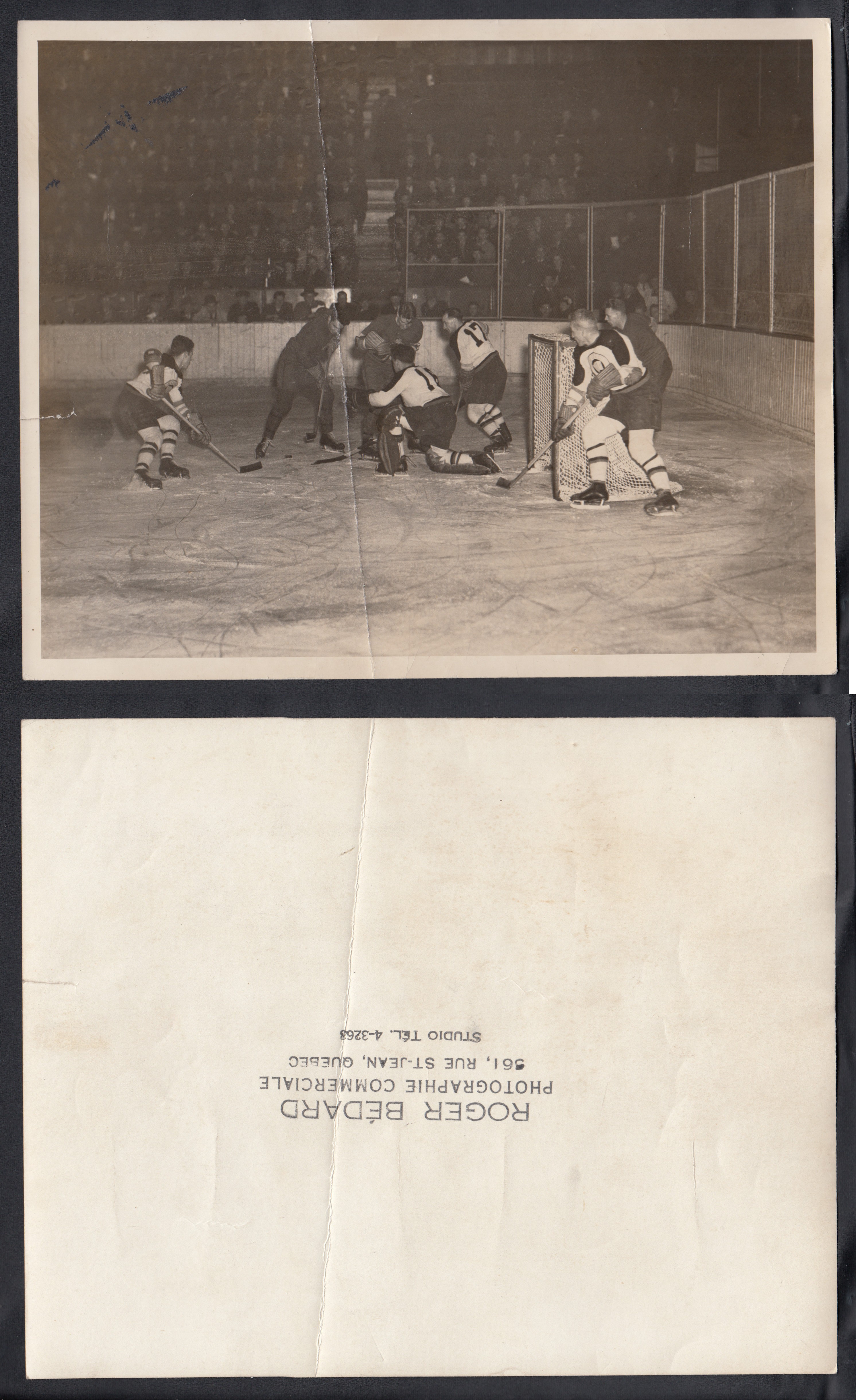 1940'S QUEBEC ACES VS MONTREAL ROYALS PLAYOFF PHOTO photo 1940'S QUEBEC ACES VS MONTREAL ROYALS PLAYOFF PHOTO photo