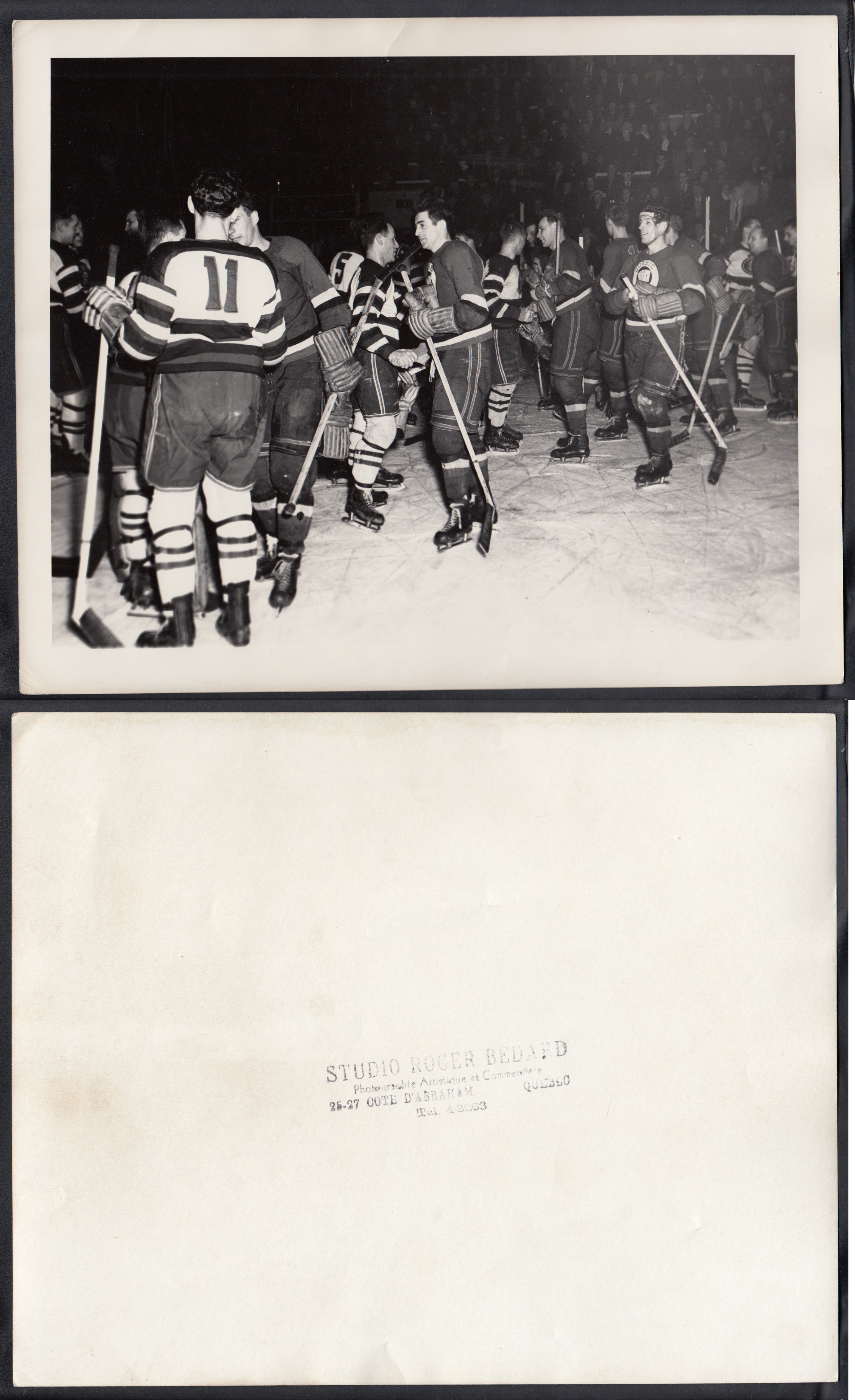 1940'S QUEBEC ACES VS MONTREAL ROYALS PLAYOFF PHOTO photo 1940'S QUEBEC ACES VS MONTREAL ROYALS PLAYOFF PHOTO photo