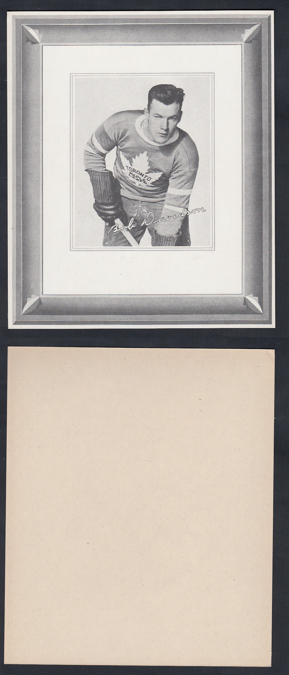1938-39 QUAKER OATS HOCKEY CARD B. DAVIDSON photo 1938-39 QUAKER OATS HOCKEY CARD B. DAVIDSON photo