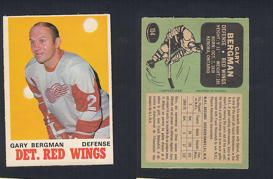 1970-71 O-PEE-CHEE HOCKEY CARD #154 G. BERGMAN photo 1970-71 O-PEE-CHEE HOCKEY CARD #154 G. BERGMAN photo