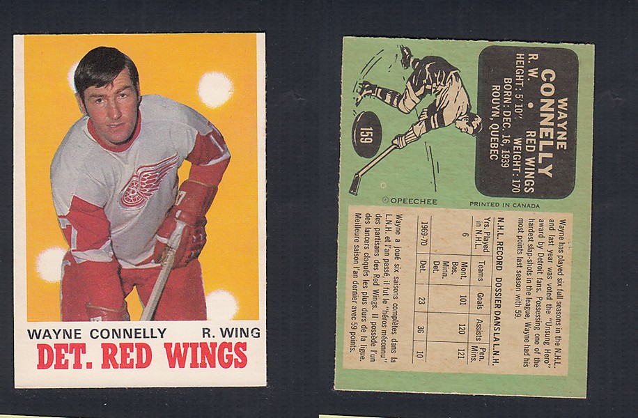 1970-71 O-PEE-CHEE HOCKEY CARD #159 W. CONNELLY photo 1970-71 O-PEE-CHEE HOCKEY CARD #159 W. CONNELLY photo