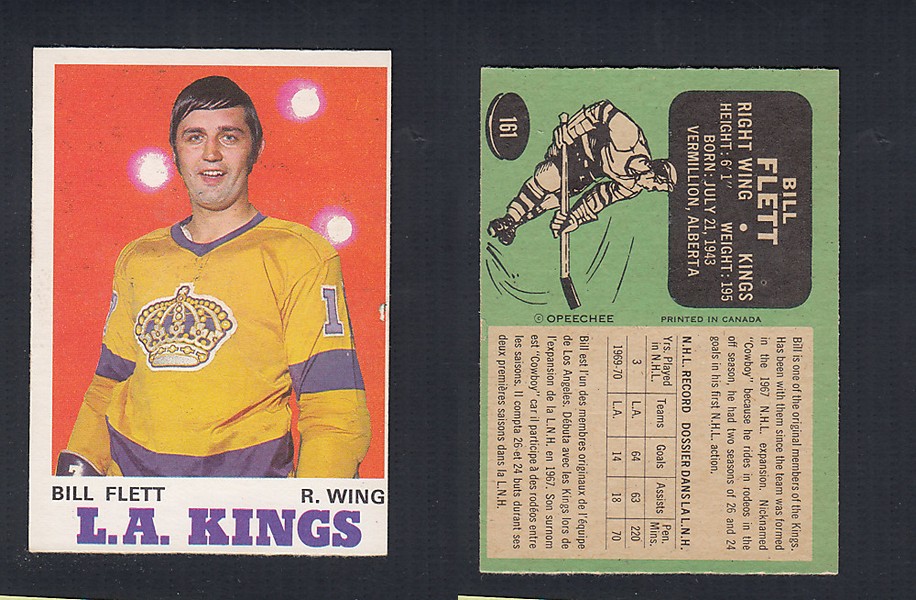 1970-71 O-PEE-CHEE HOCKEY CARD #161 B. FLETT photo 1970-71 O-PEE-CHEE HOCKEY CARD #161 B. FLETT photo