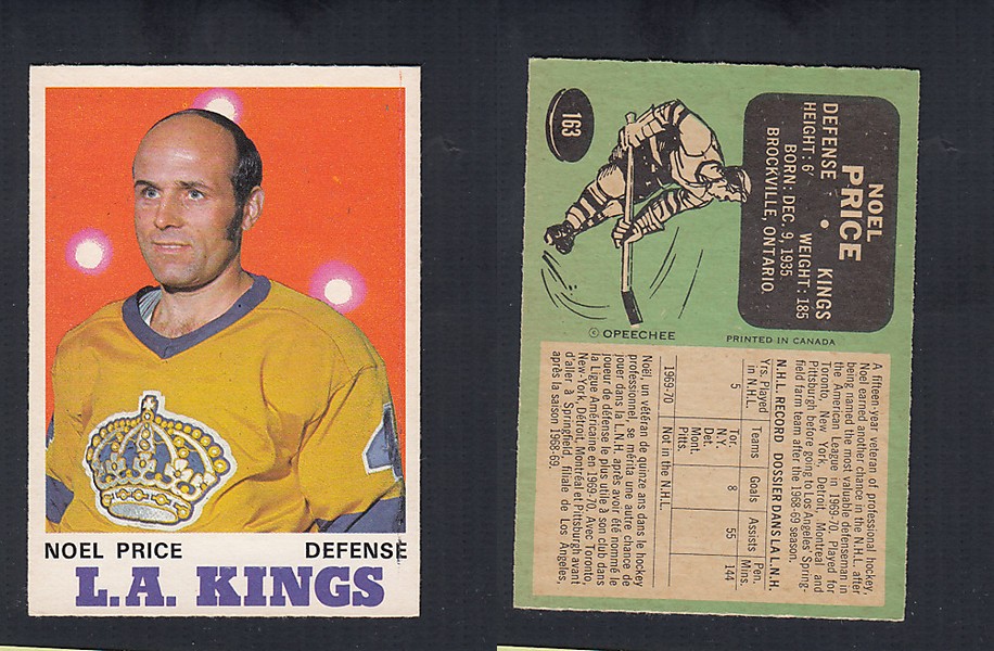1970-71 O-PEE-CHEE HOCKEY CARD #163 N. PRICE photo 1970-71 O-PEE-CHEE HOCKEY CARD #163 N. PRICE photo